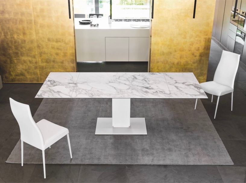 Go down Lively Try Luxury Marble Top Extendable Dining Table Long Narrow Ceramic Luxury  Pedestal Base Square | Interior Design Ideas