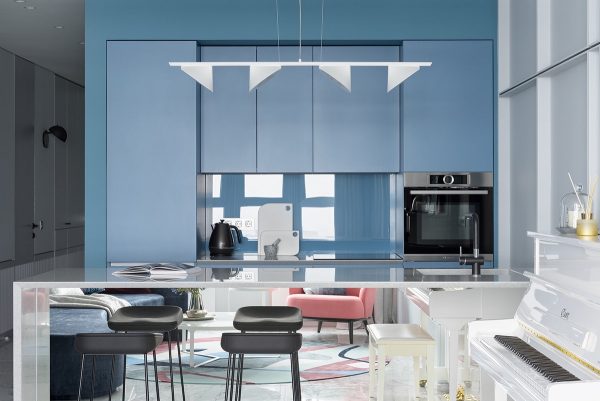 Bold And Breezy Interiors That Mix Blue And Pink Decor, With Red Accents