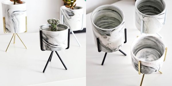 Product Of The Week: Beautiful Marble Finish Ceramic Flower Pots