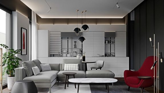 3 Red And Grey Modern Home Interiors In The Lap Of Luxury