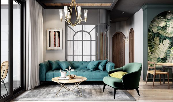 Asian Style Interiors Spliced With Sumptuous Deep Green And Teal Accents