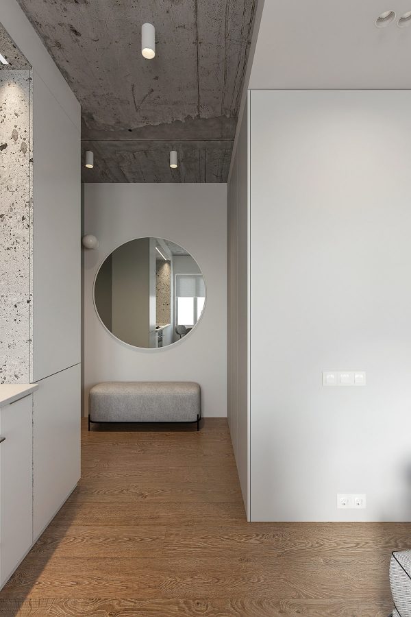 Two Minimalist Studio Apartments Making Statements with Shape