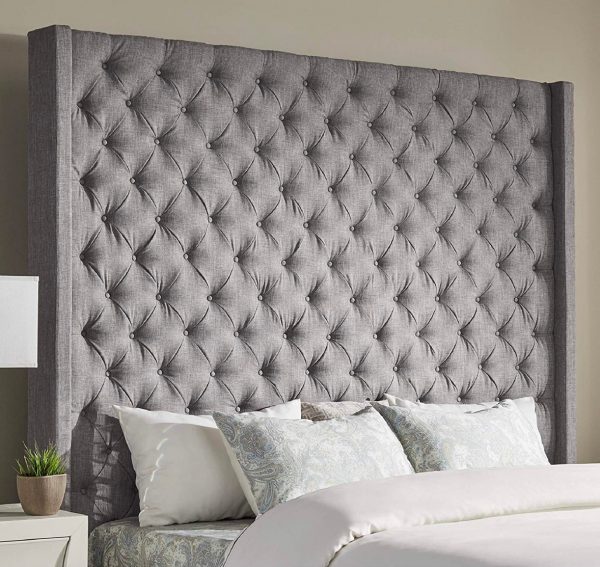 White Tufted Headboard With Crystal Buttons - megahaircomestilo