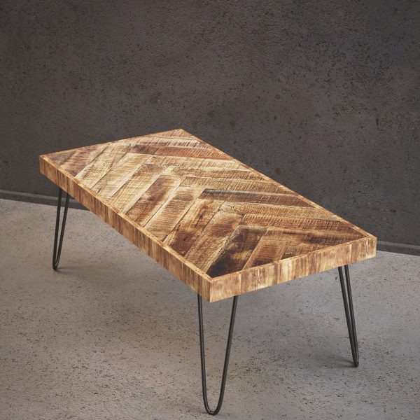 Beautiful Rustic yet Modern Barn Wood End Table with Hairpin Legs. 