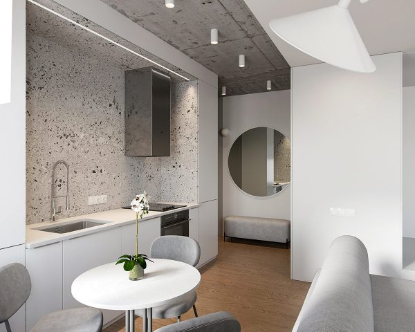Two Minimalist Studio Apartments Making Statements with Shape
