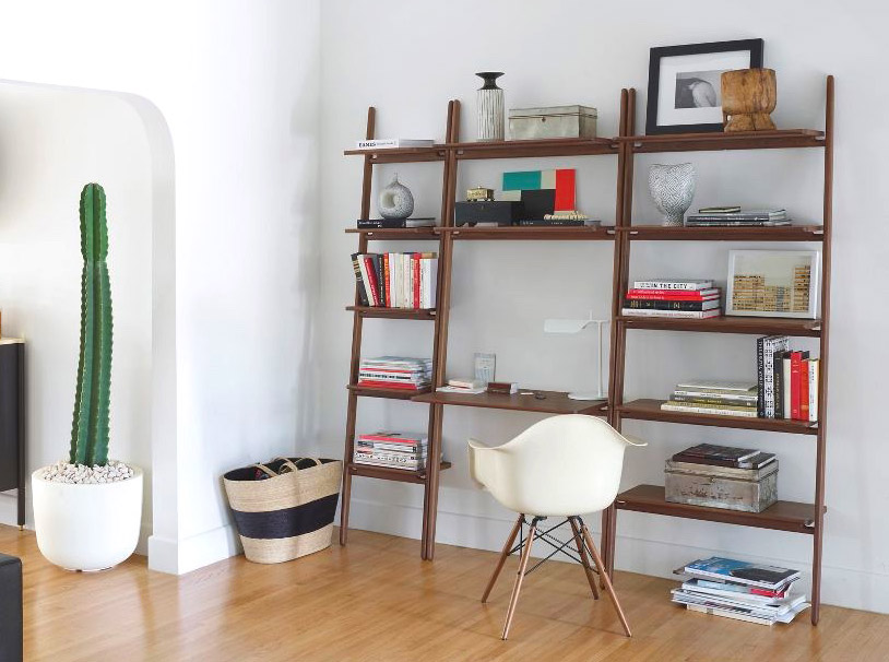 5 Tier Wood Bookcase Wall Shelf Ladder Bookshelf Storage Display Furniture Stand 