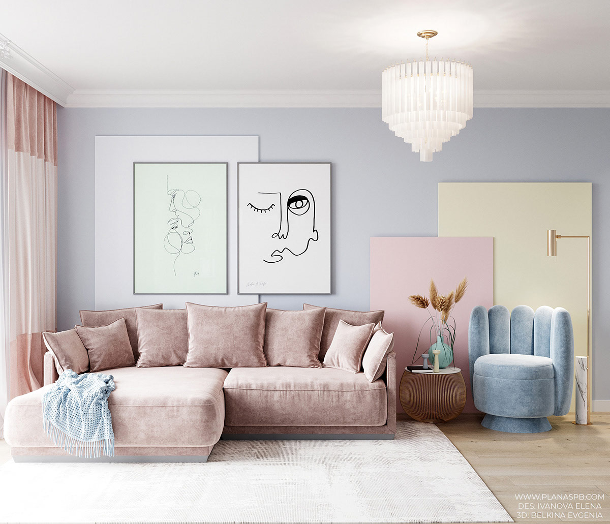 Ropa en cualquier sitio Pericia pastel room decor | Interior Design Ideas