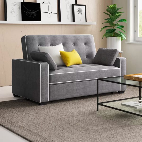 Sofa Bed Chair with Storage High Back Single Couch Soft Seat Velvet Upholstered 