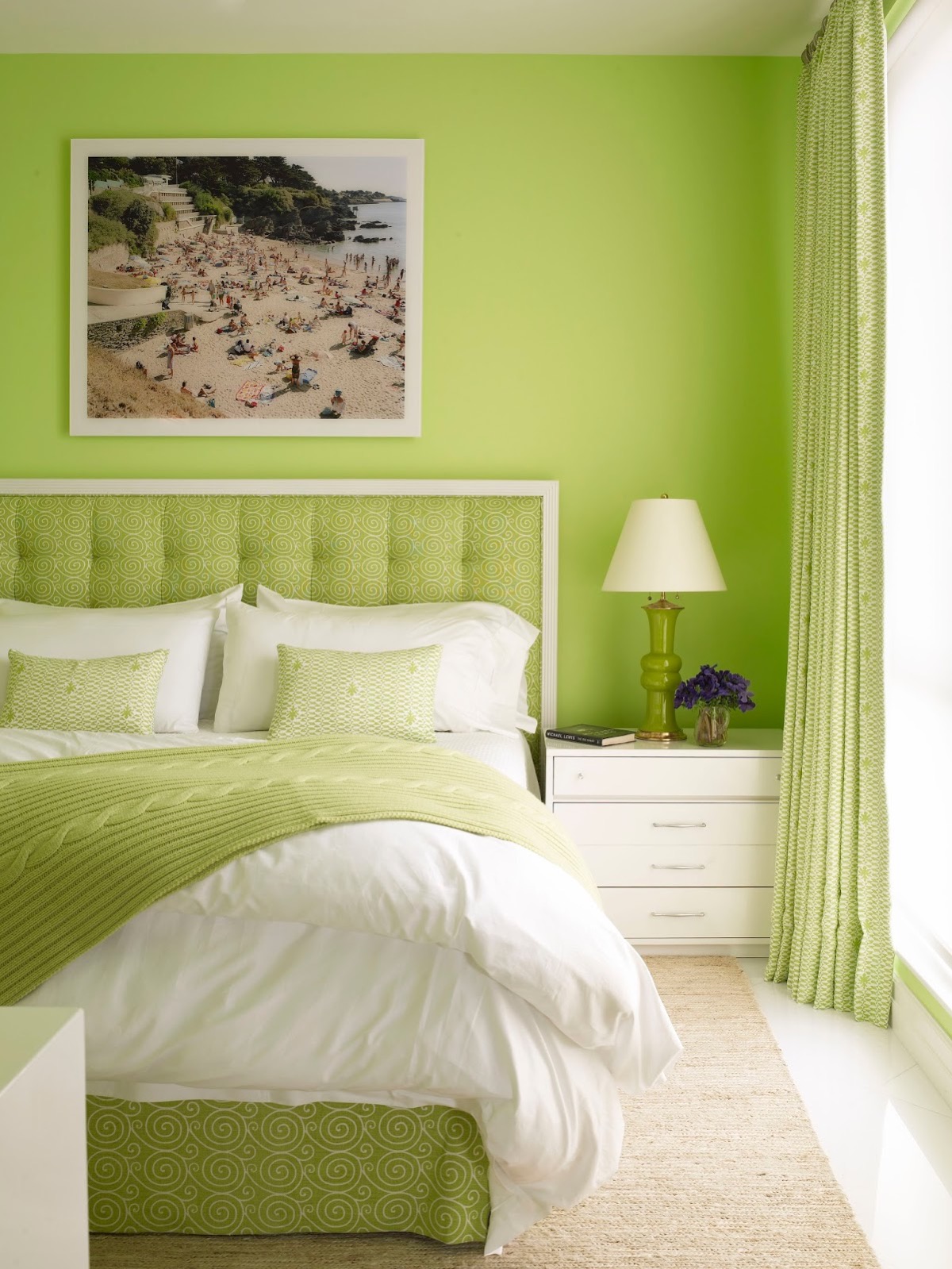 Florida Vacation Home Guest Bedroom In Green