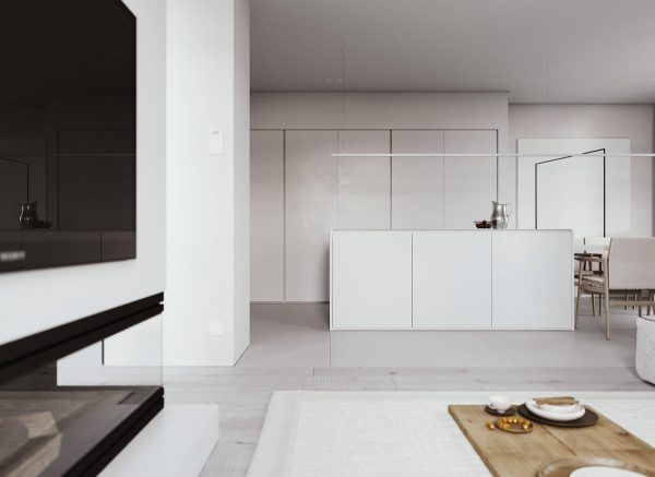 Minimalist Interiors In Soothing Shades Of Grey, Beige And White