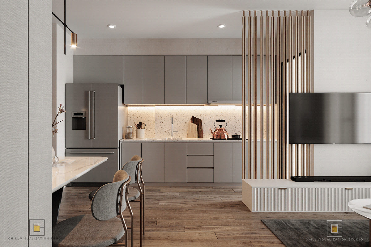 light grey kitchen   Interior Design Ideas