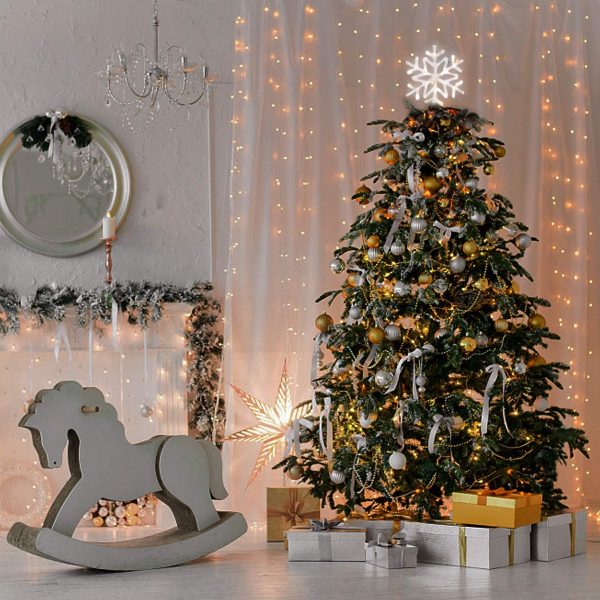 Christmas Tree Topper 8 Inch Star Tree Topper Christmas Treetop Decoration Light for Christmas Tree Decoration Xmas Holiday Winter Party Decor Warm White