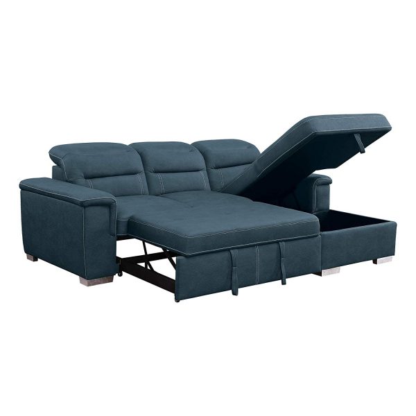 Steel Blue Sectional Sleeper Sofa With Storage 600x600 