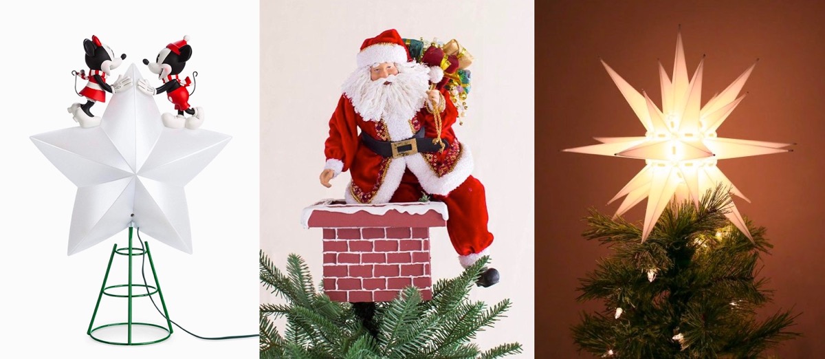 LED Light Up Christmas Tree Topper Star Xmas Tree Ornaments Festival Home Decor 
