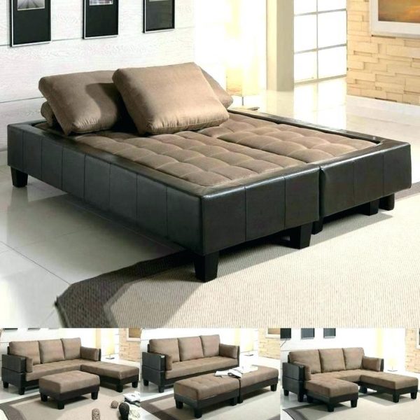 Unique Modular Sleeper Sofa Sectional Couch With Two Ottomans 600x600 