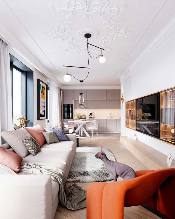 Quirky Family Home Interiors Under 85 Sqm With Pink Accent Decor