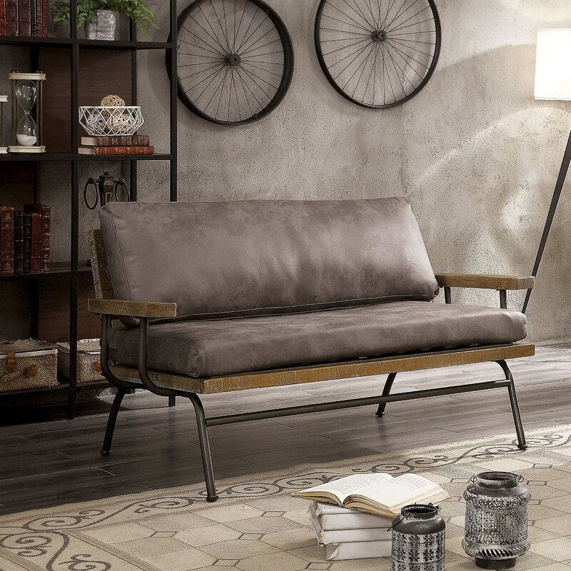 wees stil ten tweede Schrikken rustic modern furniture inspiration for the living room industrial sofa  with metal frame and cushions | Interior Design Ideas