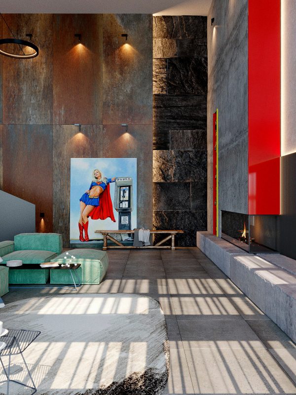 Cool, Edgy And Comic Book Art Filled Interiors