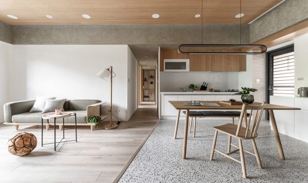 Welcoming White, Grey And Wood Interiors