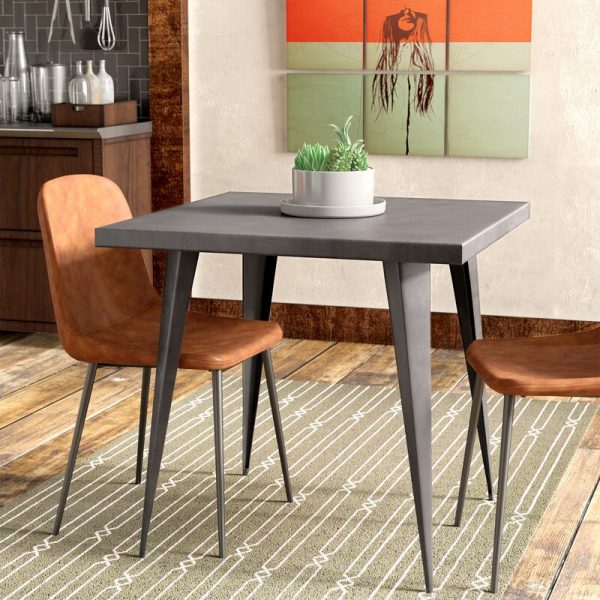 Brown Modern Foldable Folding Dining Table Industrial Style Home Office Working Table Space Saving Dining Table for 1 or 2 or 4 People