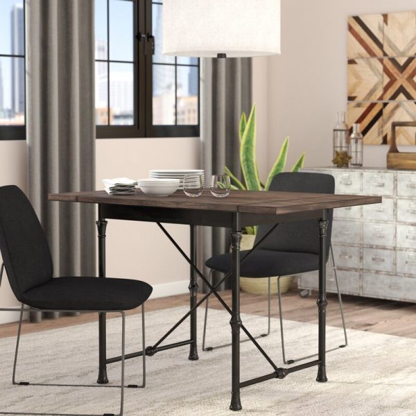 Oak Space Saving Set Palma Drop Leaf Dining Table and 2 Faux Leather Chairs