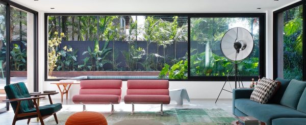 Hot Multicolour Accents & Cool Concrete Interiors