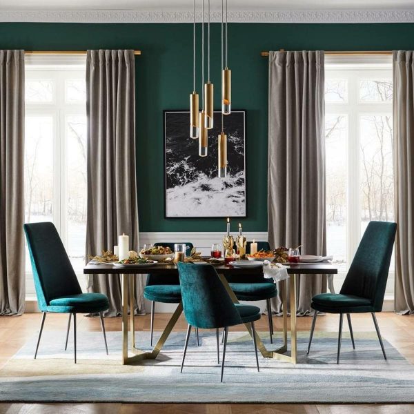 emerald green dining chairs | Interior Design Ideas