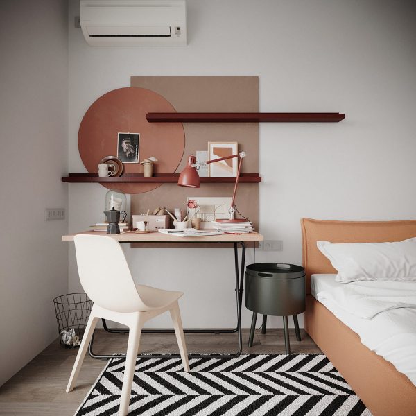Creating Well Rounded Interiors With Circle Themes & Orange Accents
