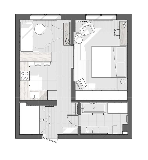 3 Home Plans That Are Just Around 46 Square Meters (500 square feet)