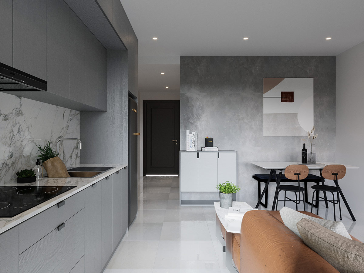 grey-one-wall-kitchen.jpg (1200×900)