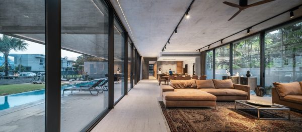 Brutalist Concrete & Wood Home Design (With Floor Plans)