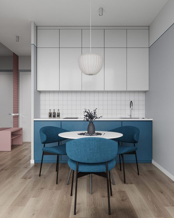Sweet And Soothing Pink And Blue Interiors