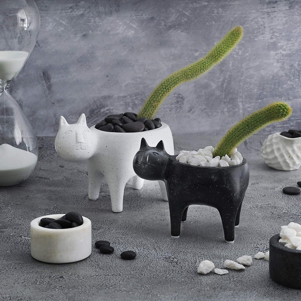 13975円 最新作の QIRG Gardening Pots Planter Micro Landscape Cute Black Cat Wear Resis