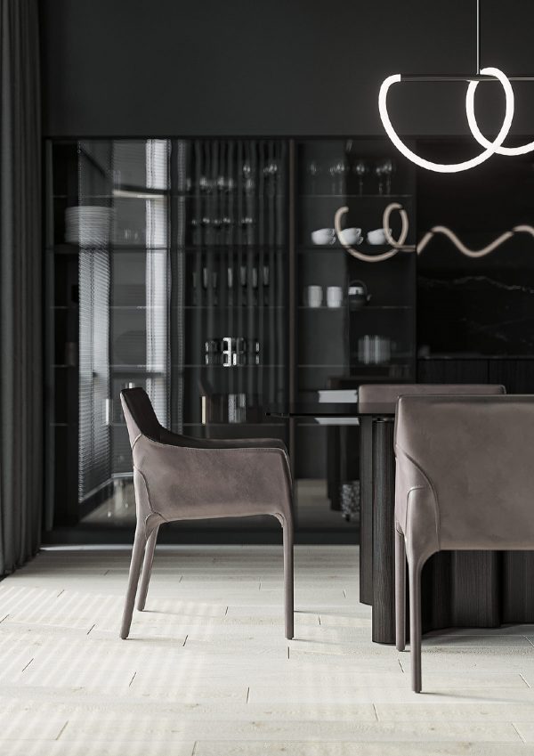 Confident Monochrome Interiors With Slick Form & Functionality