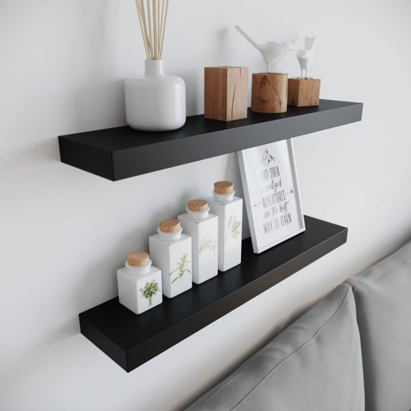 Details about   Modern Floating Wall Shelves Mount Home Decor Black Contemporary Display Storage 