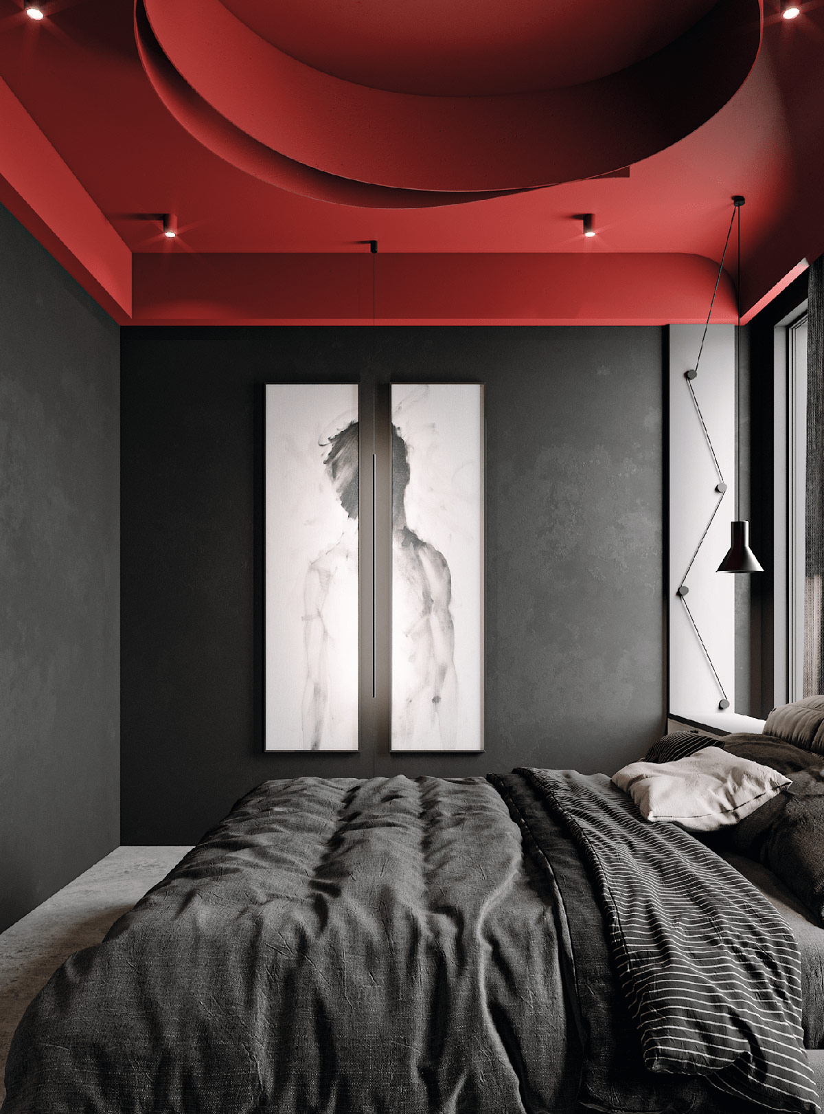 tigger bedstemor Napier red ceiling | Interior Design Ideas