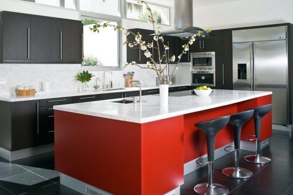 51 Inspirational Red Kitchens With Tips & Accessories To Help You Design Yours