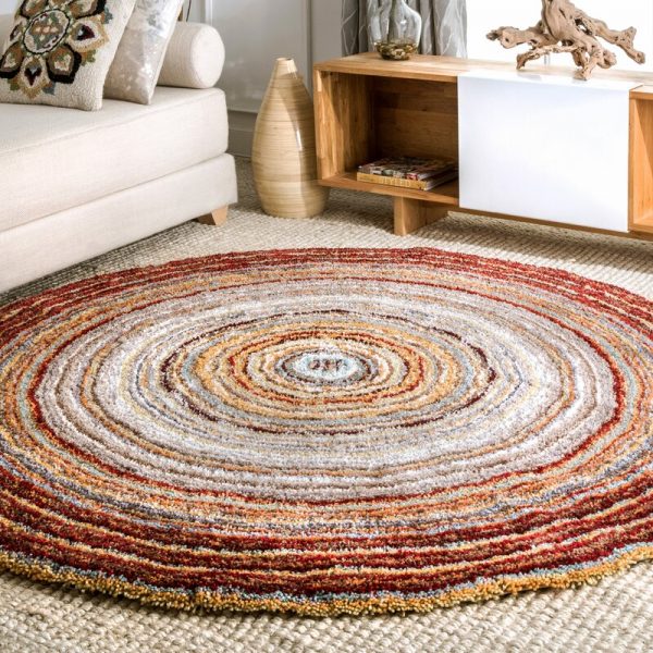 Round Rug Purple Flower Close up View Photo Image Non-Slip Backing Round Area Rug Living Room Bedroom Study Children Playroom Carpet Floor Mat 4' Round