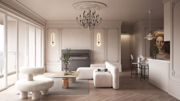 Light & Luxury Interiors With Elegant Neoclassical Style