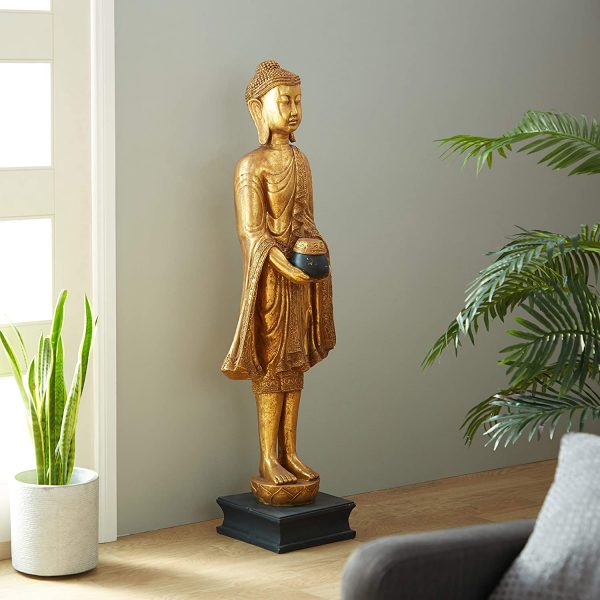 Buddha Statue pure white 3''x2.4'' Home Decor Figurine Dashboard Sakymuni statue