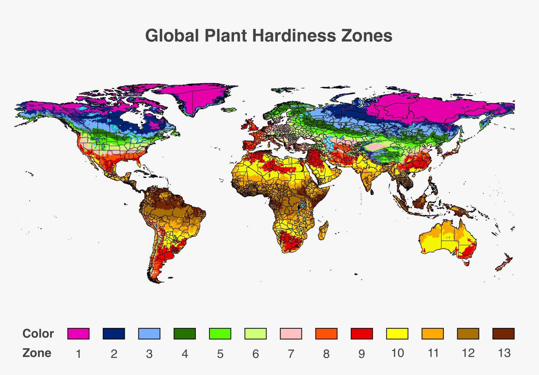 Global Plant Hardiness Zones | Interior Design Ideas
