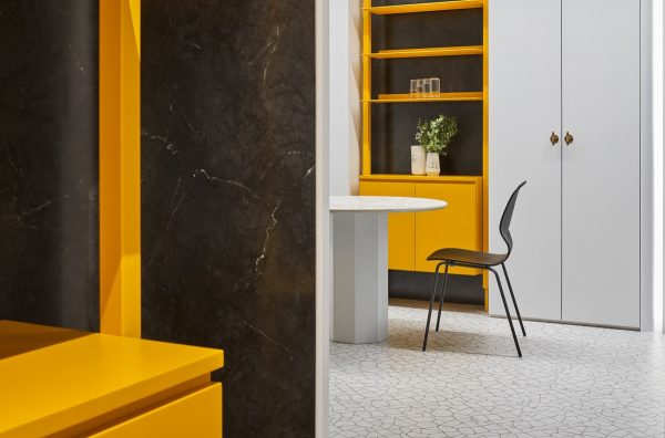 Confident Black, White & Yellow Interiors For Young Professionals