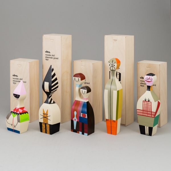 HANDMADE Modern Abstract Wooden 3 Dolls Set Kids Gift Home Decor Girard Design
