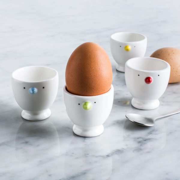 Set of Four Georg Jensen Georg Jensen Porcelain Egg cups 