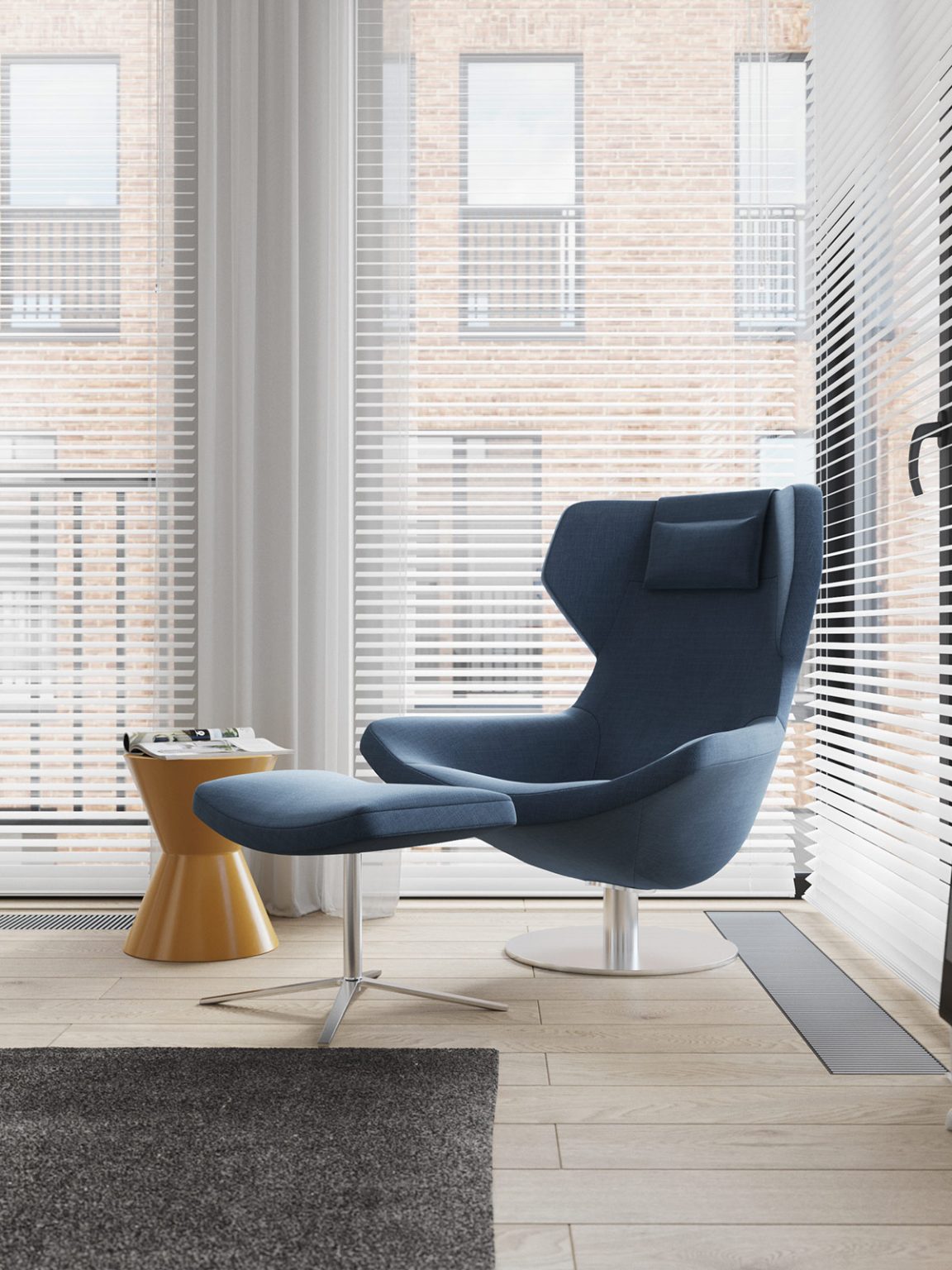 modern chair with ottoman | Interior Design Ideas
