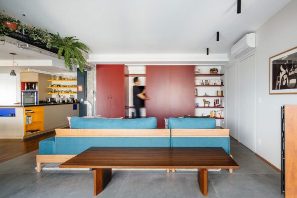 red and blue living room | Interior Design Ideas