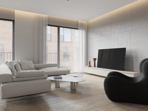 Sharp Apartment Interior With Striking Design Statements