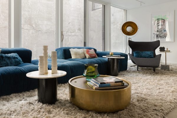 Snazzy Blue Accent Interiors & Summer-Ready Terraces