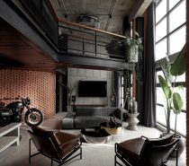 Industrial Interior With Energizing Yellow Accents
