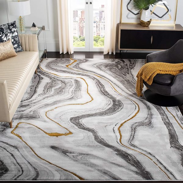 Clearance Geometric Large Area Living Room Modern Quality Yellow Cheap Grey Rugs 